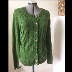 Green cardigan